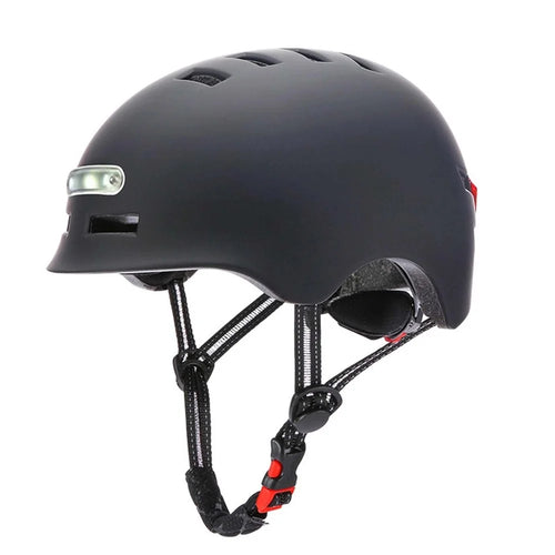 KY-Z002 Adult Bicycle Cycling Helmet EPS+PC Anti-impact Safety Helmet with Front and Rear Light - Black / S - 1