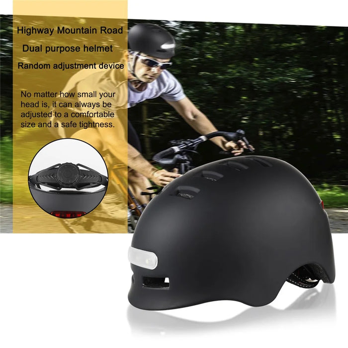 KY-Z002 Adult Bicycle Cycling Helmet EPS+PC Anti-impact Safety Helmet with Front and Rear Light - Black / S - 3