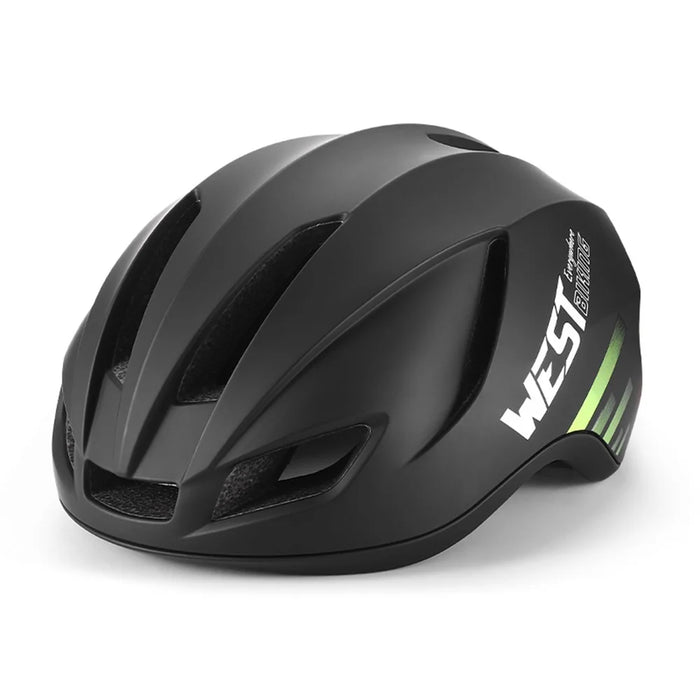WEST BIKING YP1602505 Lightweight Pneumatic Bike Helmet with LED Taillight - Black - 1