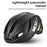 WEST BIKING YP1602505 Lightweight Pneumatic Bike Helmet with LED Taillight - Black - 3