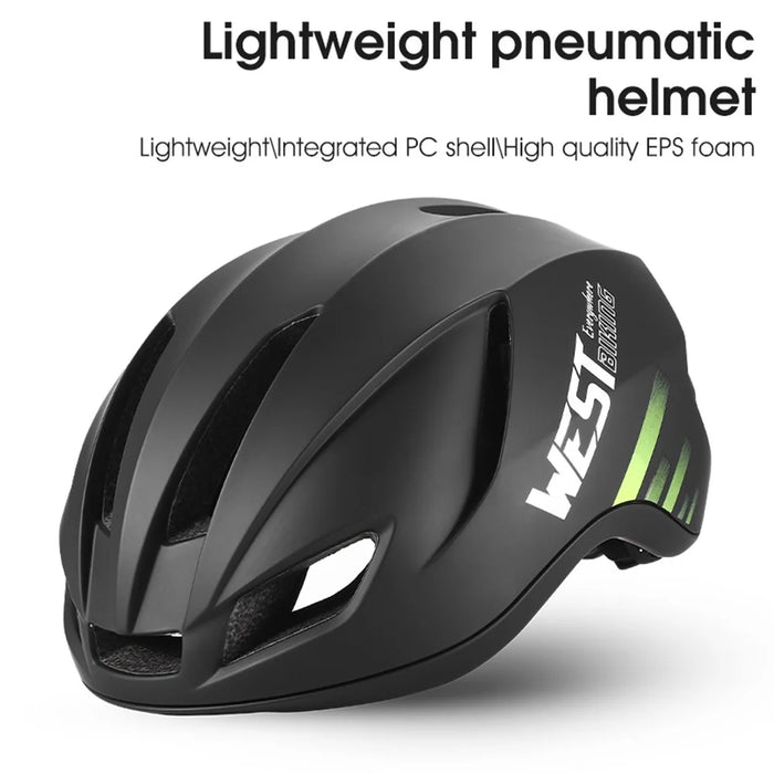 WEST BIKING YP1602505 Lightweight Pneumatic Bike Helmet with LED Taillight - Black - 3