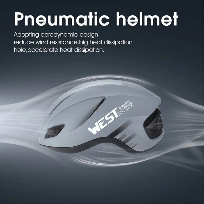 WEST BIKING YP1602505 Lightweight Pneumatic Bike Helmet with LED Taillight - Black - 4