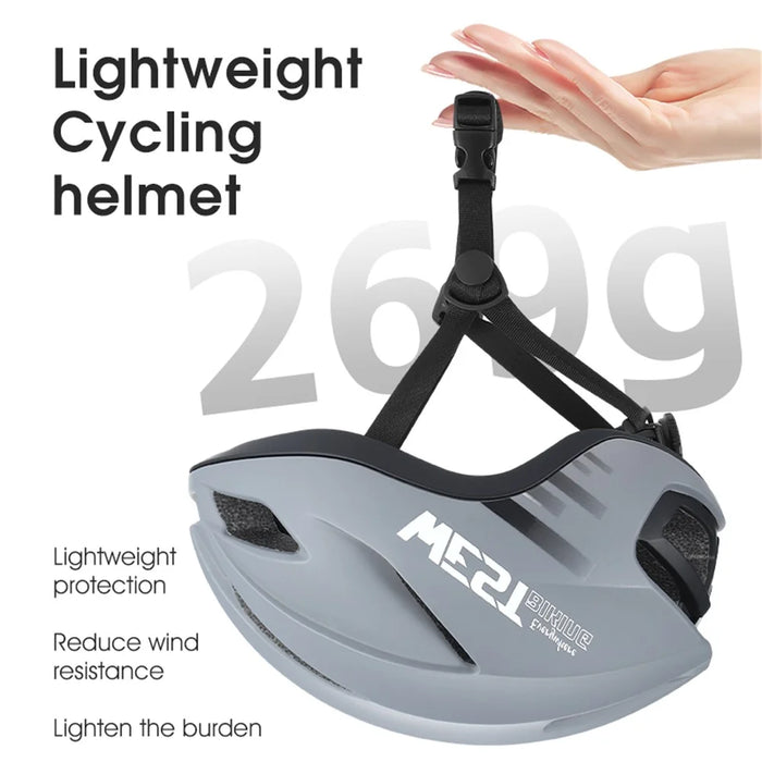 WEST BIKING YP1602505 Lightweight Pneumatic Bike Helmet with LED Taillight - Black - 6