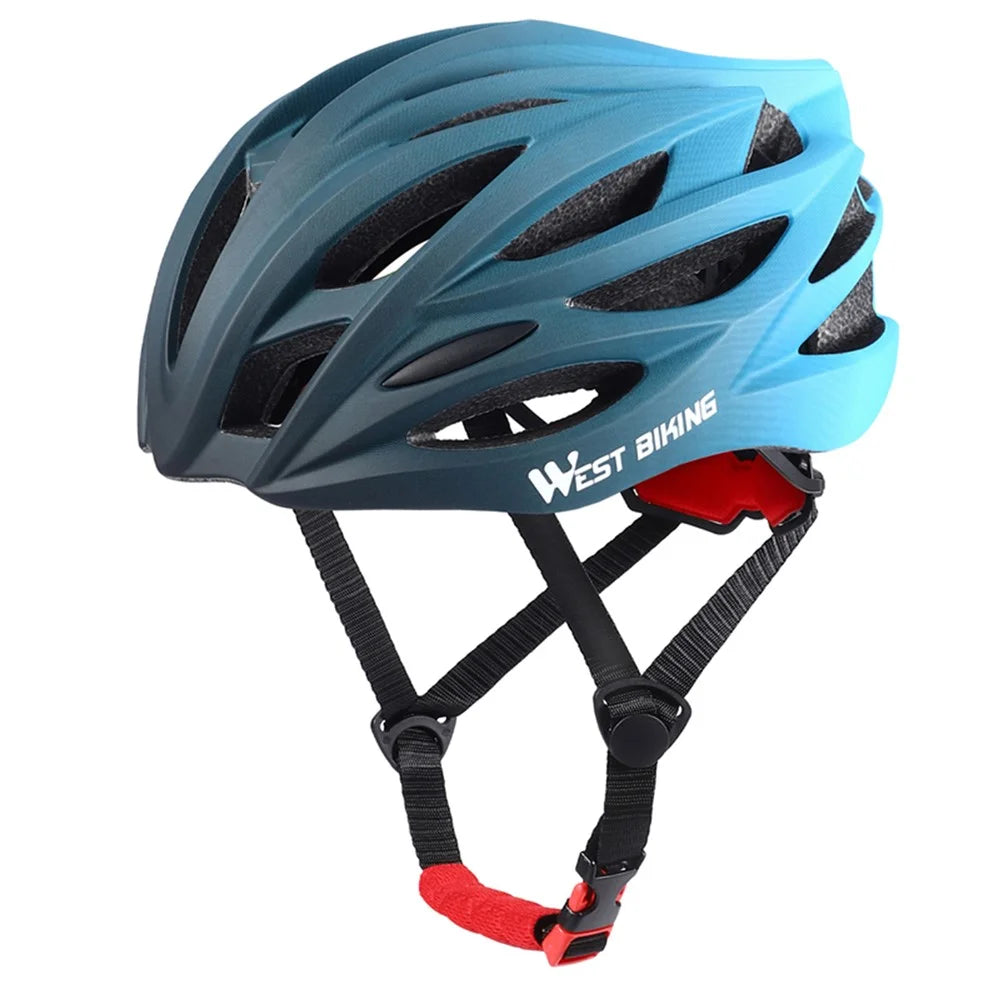 WEST BIKING YP0708116 Gradient Cycling Helmet Head Protection PC+EPS Breathable Bike Helmet - Blue - 1