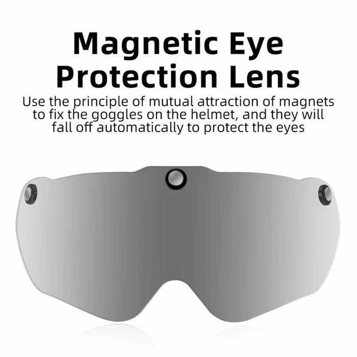ROCKBROS TT-16-001 Bicycle Helmet Shock Absorbing EPS Cycling Helmet with Goggles Lens - Titanium - 2