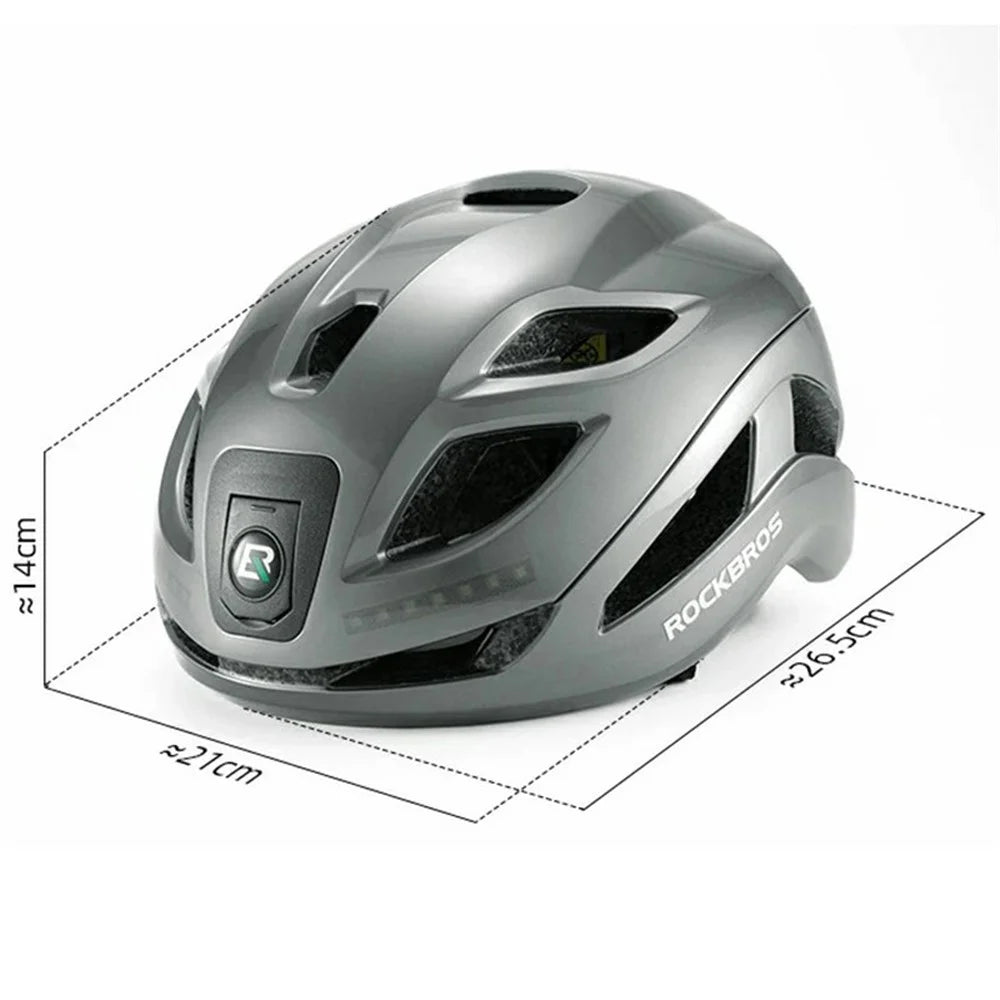 ROCKBROS ZK-077 Warning Light Cycling Helmet Bicycle Helmet Head Protector (CE) - Black+Red - 7
