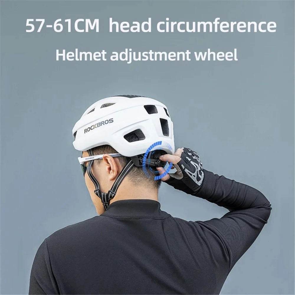 ROCKBROS Bicycle Helmet Breathable Head Protector Cycling Helmet (Matte Design) - White - 4