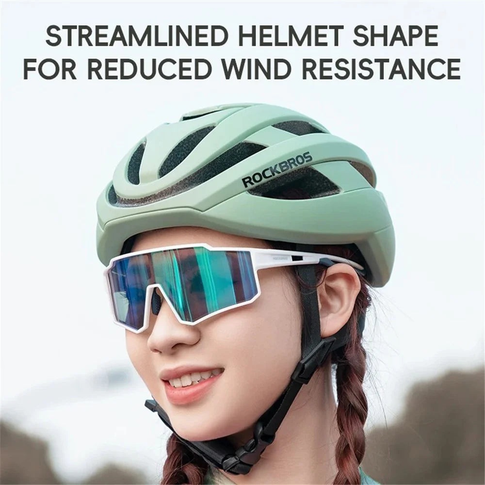 ROCKBROS LK-12 Shock-Absorbed PC+EPS Helmet Cycling Head Protection Helmet (CE) - Matte / Black - 4