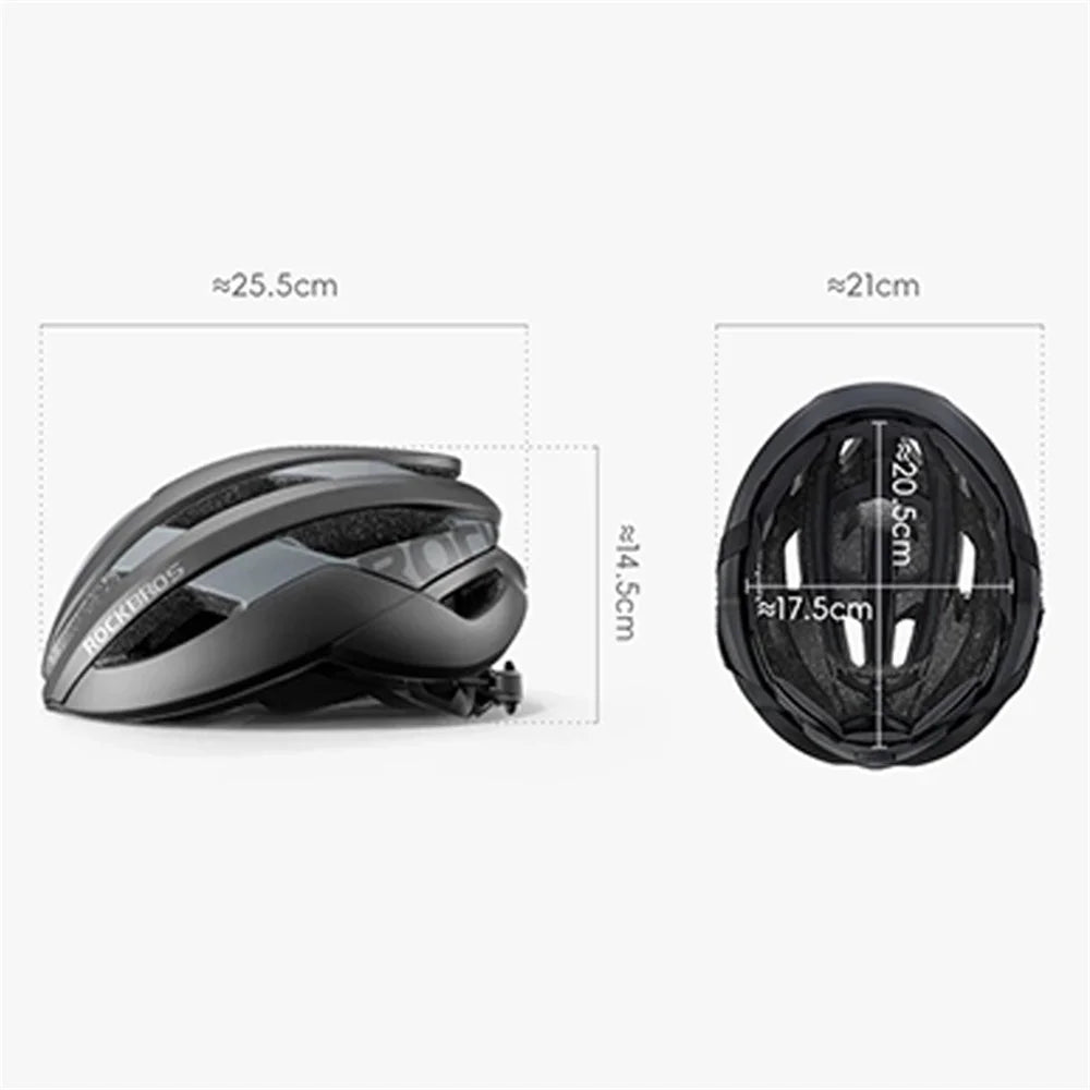 ROCKBROS LK-12 Shock-Absorbed PC+EPS Helmet Cycling Head Protection Helmet (CE) - Matte / Black - 7