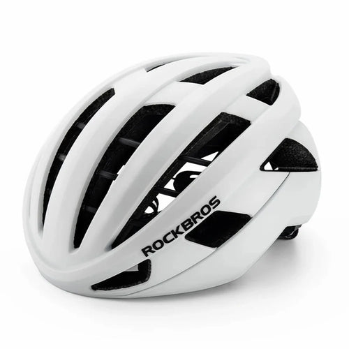 ROCKBROS LK-11 Anquetil Cycling Helmet Head Protection PC+EPS Shock-Absorbed Helmet (CE) - Matte / White - 1