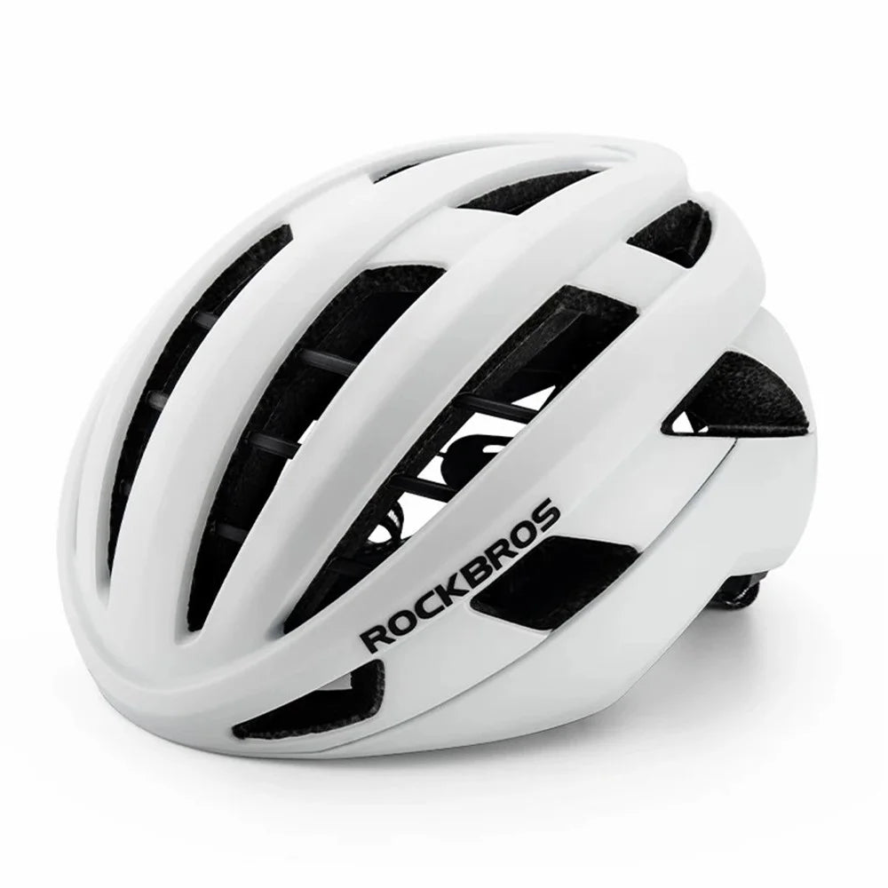 ROCKBROS LK-11 Anquetil Cycling Helmet Head Protection PC+EPS Shock-Absorbed Helmet (CE) - Matte / White - 1