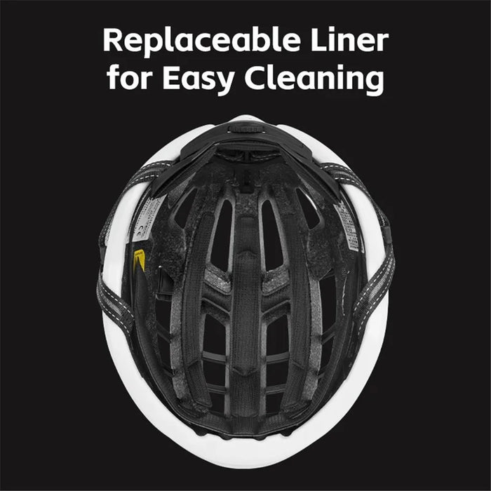 ROCKBROS LK-11 Anquetil Cycling Helmet Head Protection PC+EPS Shock-Absorbed Helmet (CE) - Matte / White - 3