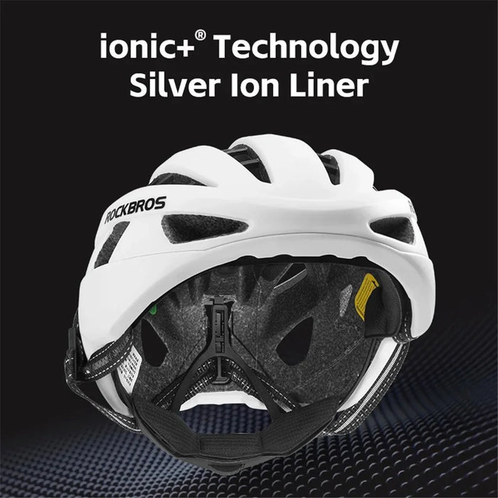 ROCKBROS LK-11 Anquetil Cycling Helmet Head Protection PC+EPS Shock-Absorbed Helmet (CE) - Matte / White - 4