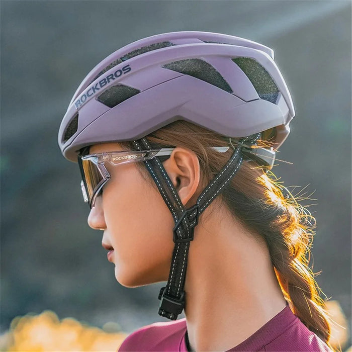 ROCKBROS LK-11 Anquetil Cycling Helmet Head Protection PC+EPS Shock-Absorbed Helmet (CE) - Matte / White - 5