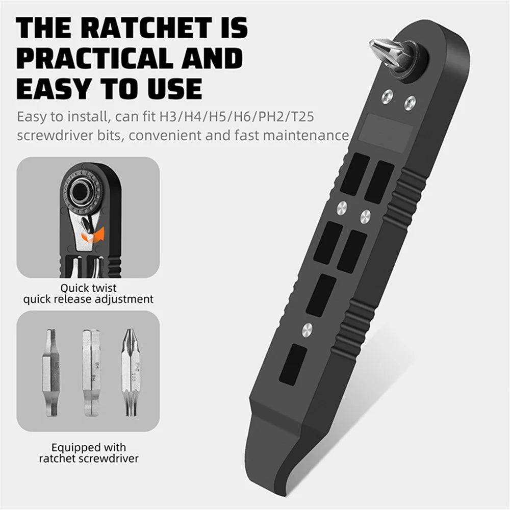 WEST BIKING YP0719393 2Pcs Bicycle Tire Crowbar Hex Wrench Multifunctional Bike Repair Tool - 5