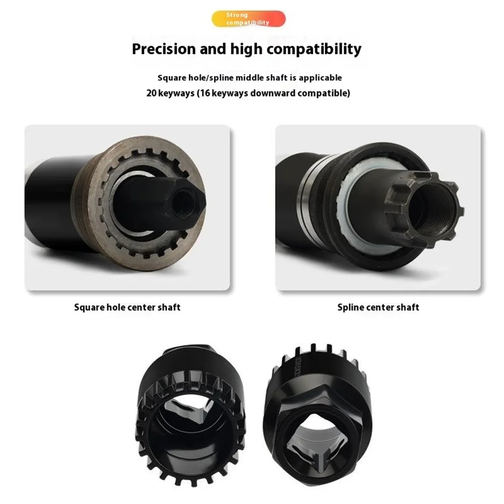 RIDERACE RR9528BK MTB Bike Bottom Bracket Flywheel Sleeve CRV Bottom Bracket Removal Tool - 3