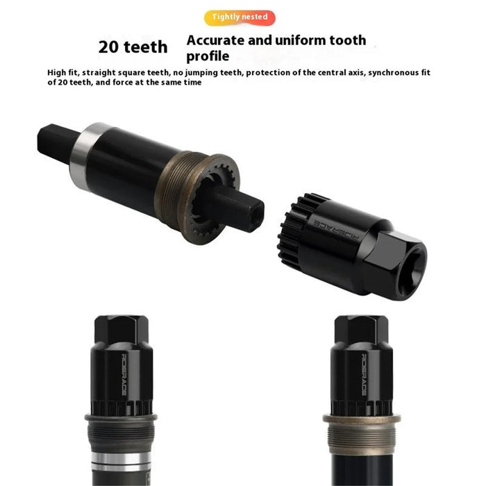 RIDERACE RR9528BK MTB Bike Bottom Bracket Flywheel Sleeve CRV Bottom Bracket Removal Tool - 5