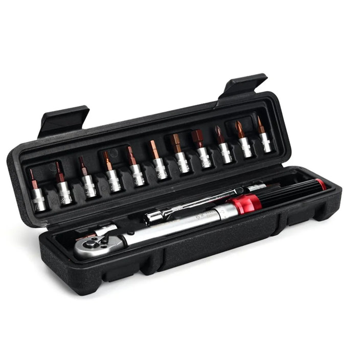 RIDERACE RR9512 1 / 4 Inch Drive Click Torque Wrench Set Bike 2-24Nm Adjustable Preset Torque Wrench Kit - 3