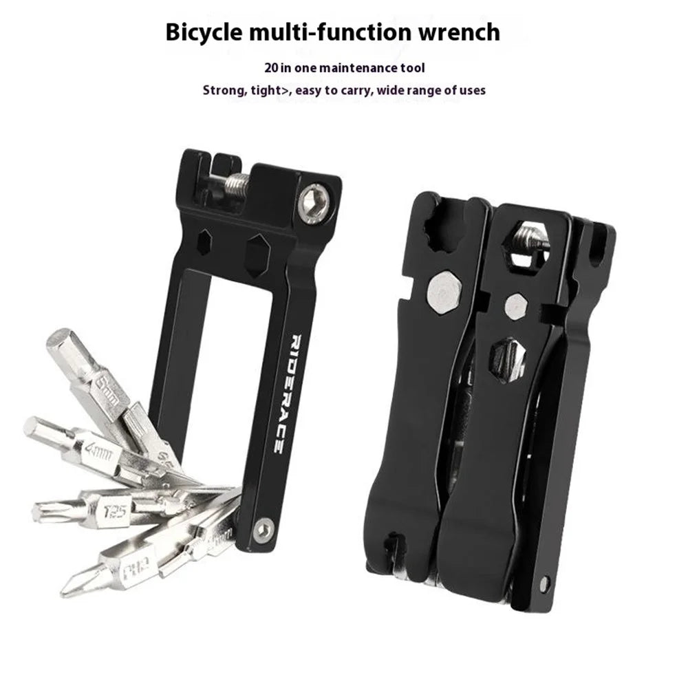 RIDERACE RR9350 Bicycle Tool Kit Compact Size 20 in 1 Bike Repair Tools Set - 2