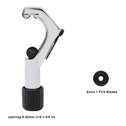 RIDERACE RR9062 Bicycle Tube Cutting Tool for Fork Handlebar Seatpost Fits Alloy Steel Brass Titanium Pipe Dia.6-42mm or 4-28mm - Type A / Silver - 1