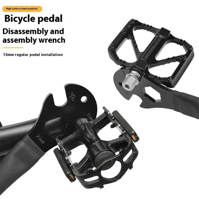 RIDERACE RR9369 High Carbon Steel Long Handle Bicycle Pedal Removal Wrench Bike Repair Tool - 5
