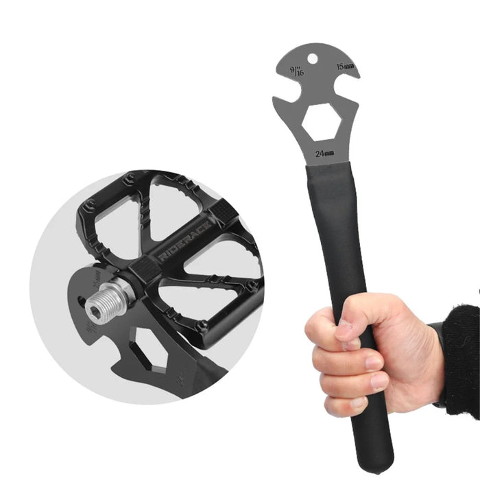 RIDERACE RR9369 High Carbon Steel Long Handle Bicycle Pedal Removal Wrench Bike Repair Tool - 6