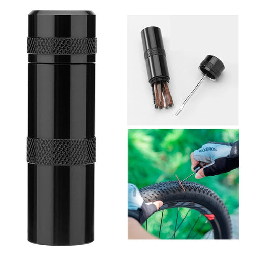 ROCKBROS VVT-1PULS Portable Bicycle Tubeless Tire Repair Kit Pin Rubber Strip Tool with Storage Case - 1