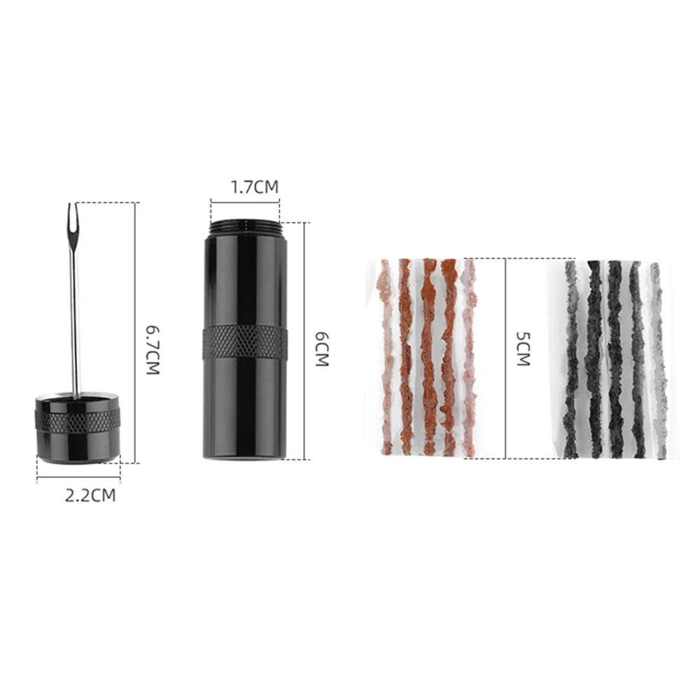 ROCKBROS VVT-1PULS Portable Bicycle Tubeless Tire Repair Kit Pin Rubber Strip Tool with Storage Case - 7