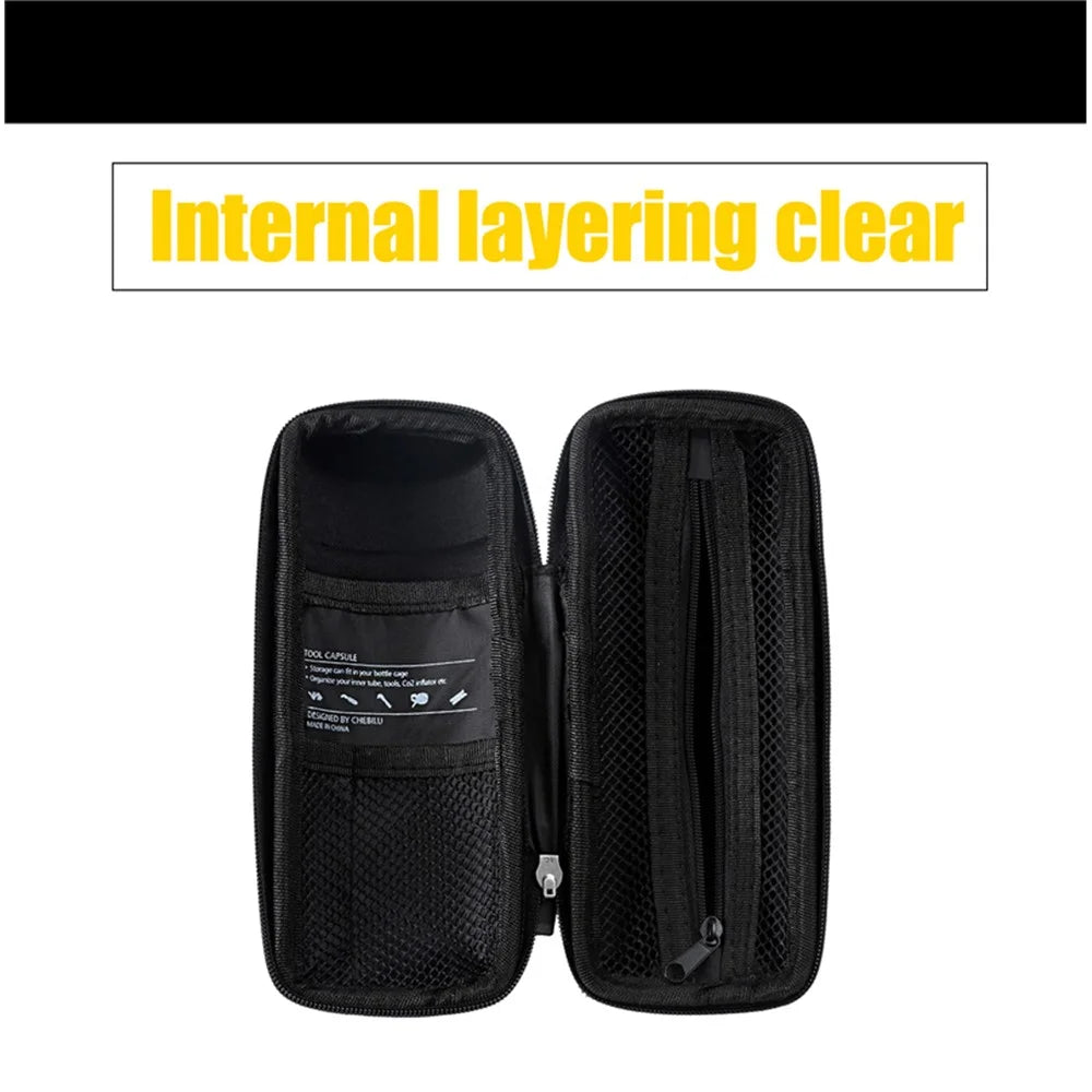 WEST BIKING YP1602818 Bicycle Repair Tools Bag Bike Kettle Rack Bottle Organizer Case - Carbon Fiber - 5