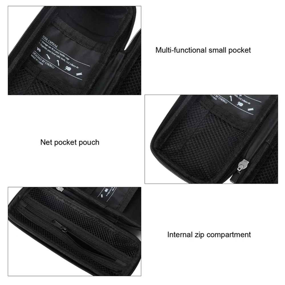 WEST BIKING YP1602818 Bicycle Repair Tools Bag Bike Kettle Rack Bottle Organizer Case - Carbon Fiber - 6