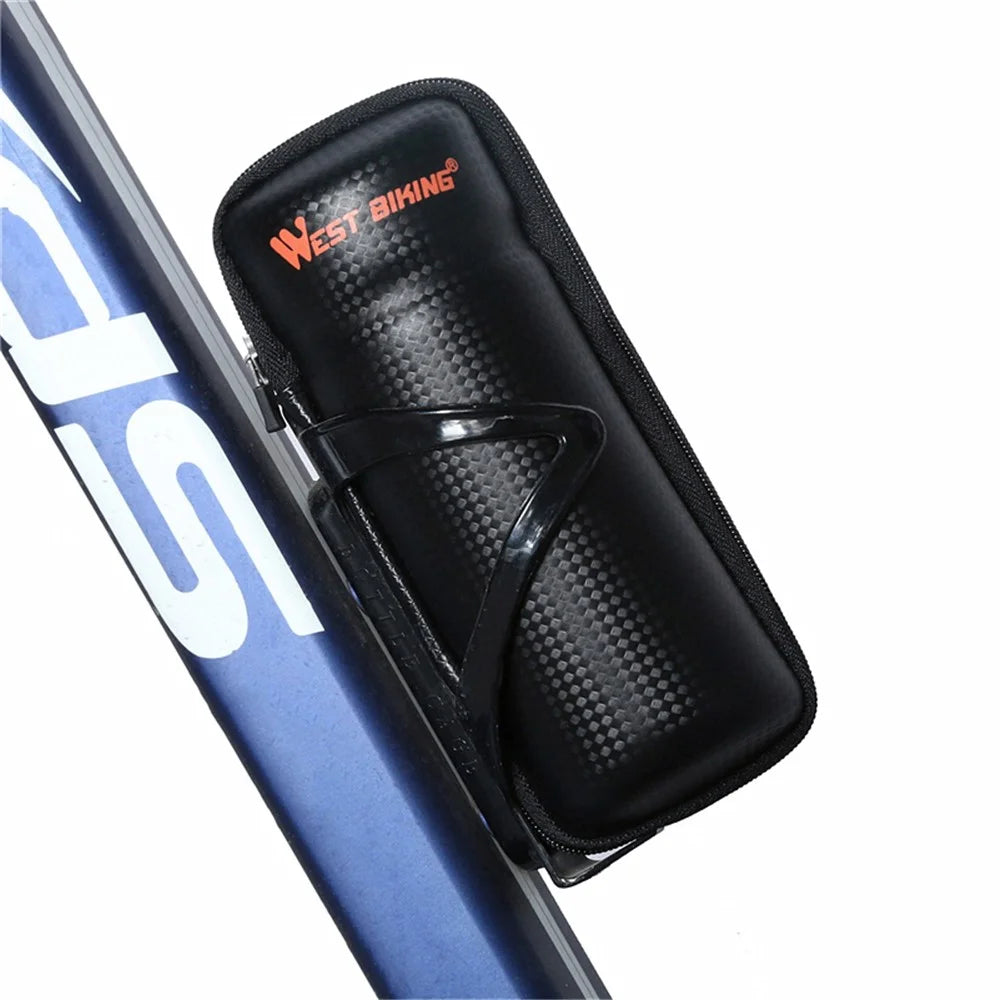 WEST BIKING YP1602818 Bicycle Repair Tools Bag Bike Kettle Rack Bottle Organizer Case - Carbon Fiber - 7