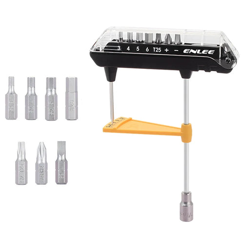 ENLEE TL-12 S2 Alloy Steel Bike Torque Wrench Screwdriver Bit Set Bicycle Repair Tool Kit - 1