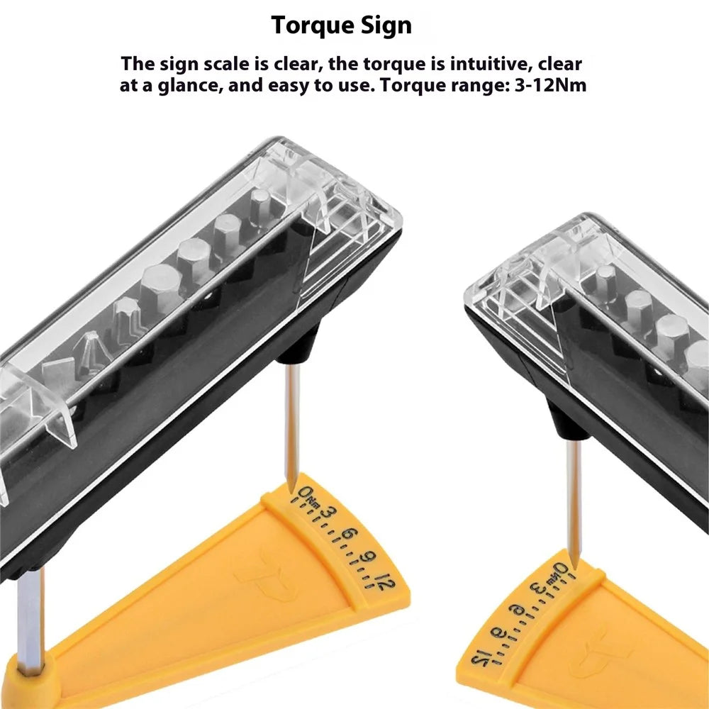 ENLEE TL-12 S2 Alloy Steel Bike Torque Wrench Screwdriver Bit Set Bicycle Repair Tool Kit - 3