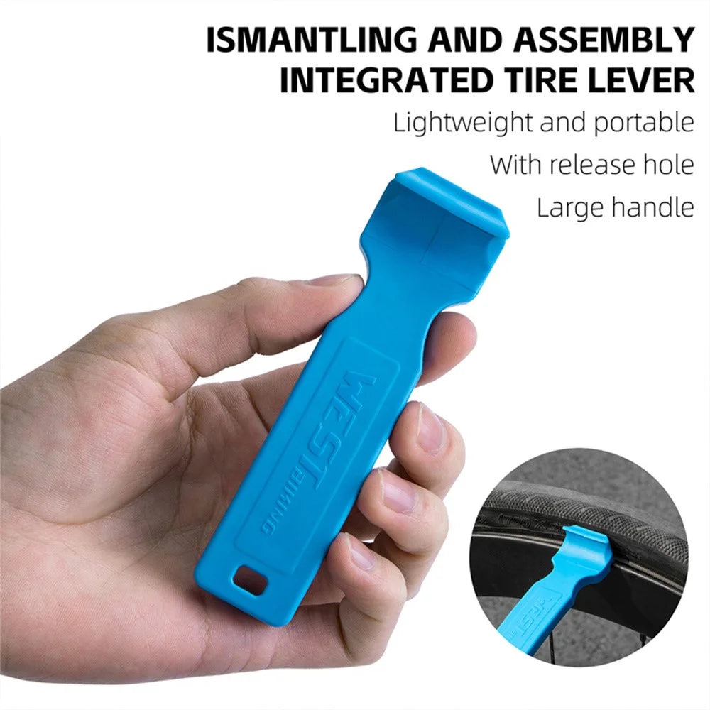 WEST BIKING Bicycle Tire Lever Nylon Integrated Tire Removal Tool for Mountain / Road Bikes - Blue - 2