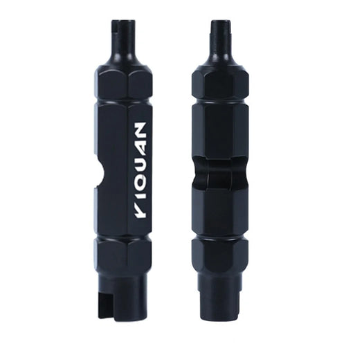 YIQUAN CSQMBS Bicycle Valve Core Remover Presta / Schrader Valve Extender Tire Repair Tool - Black - 1