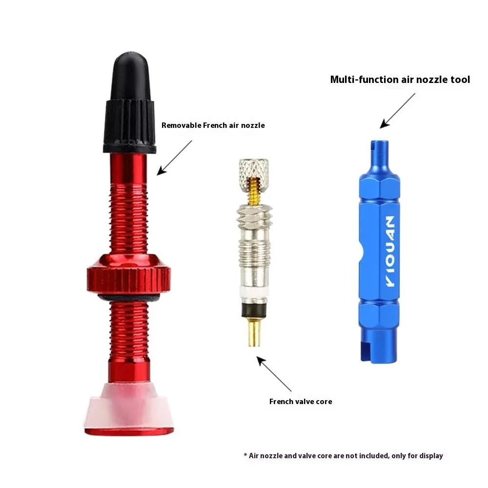 YIQUAN CSQMBS Bicycle Valve Core Remover Presta / Schrader Valve Extender Tire Repair Tool - Black - 4