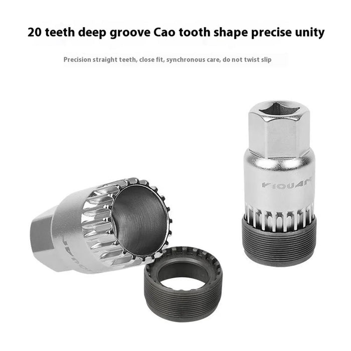 YIQUAN 13FQ0130 Bicycle Bottom Bracket Removal Tool Socket Wrench Square Hole Installation Repair Kit - 3