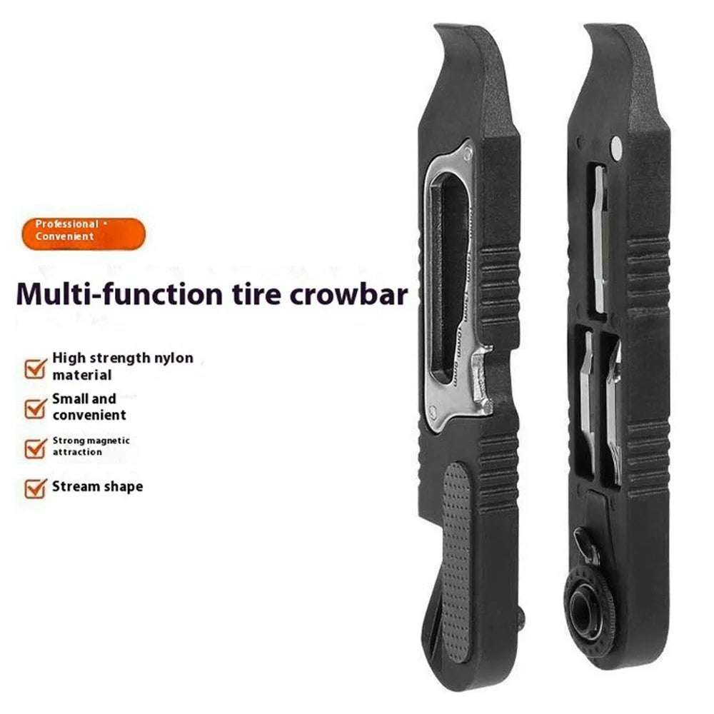 1 Pair Multifunction Bicycle Tire Lever Set with Ratchet Wrench  /  Hex Key for Road Mountain Bike Repair Tool - 3