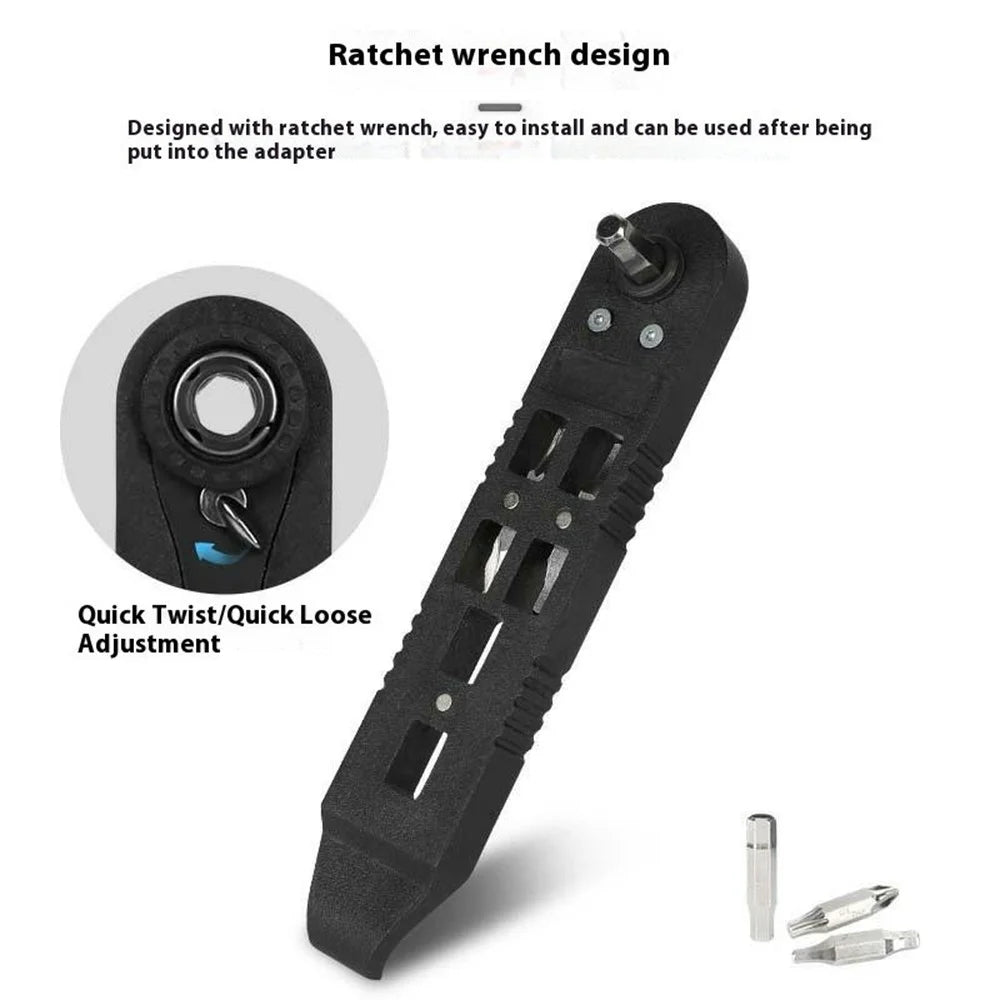 1 Pair Multifunction Bicycle Tire Lever Set with Ratchet Wrench  /  Hex Key for Road Mountain Bike Repair Tool - 4