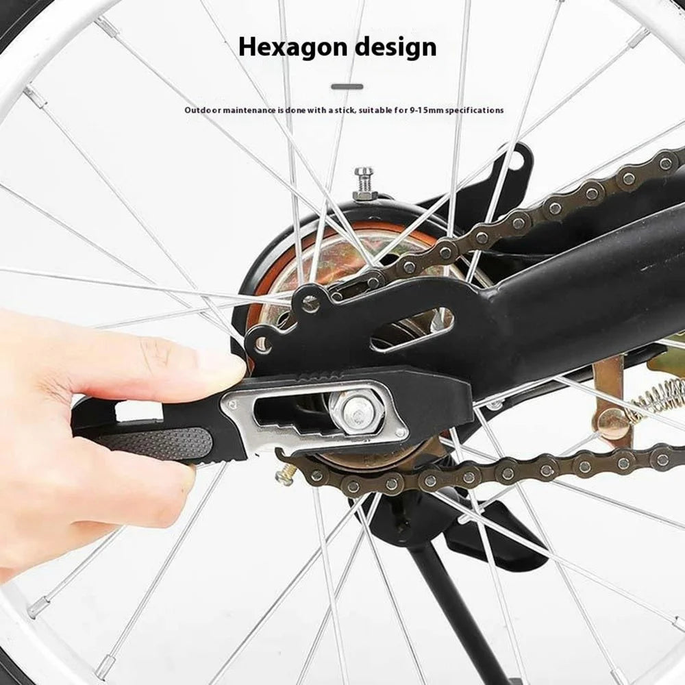1 Pair Multifunction Bicycle Tire Lever Set with Ratchet Wrench  /  Hex Key for Road Mountain Bike Repair Tool - 5