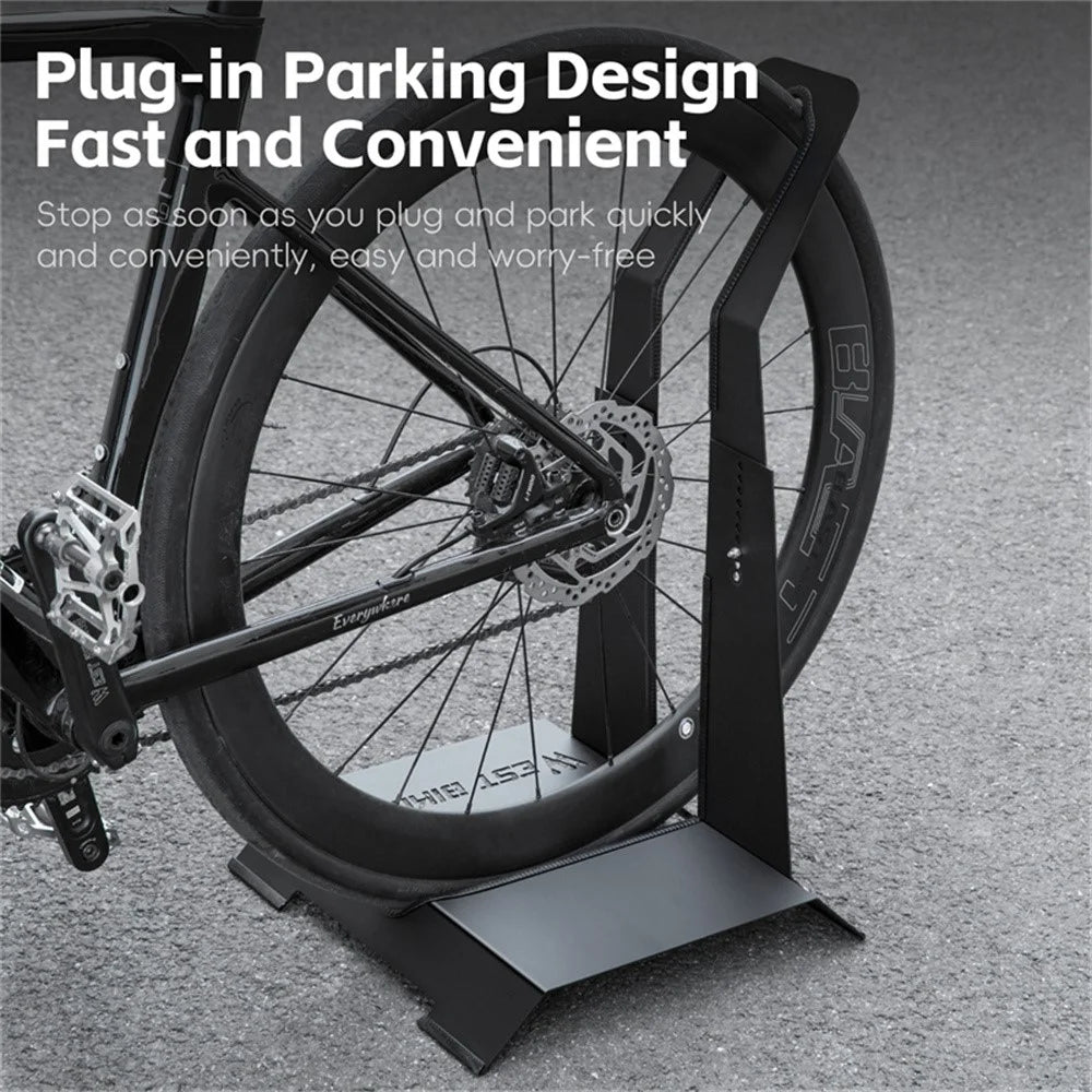 WEST BIKING YP0723027 L-Shaped Bike Stand for Mountain Road Bicycle Carbon Steel Adjustable Floor Parking Rack - 7