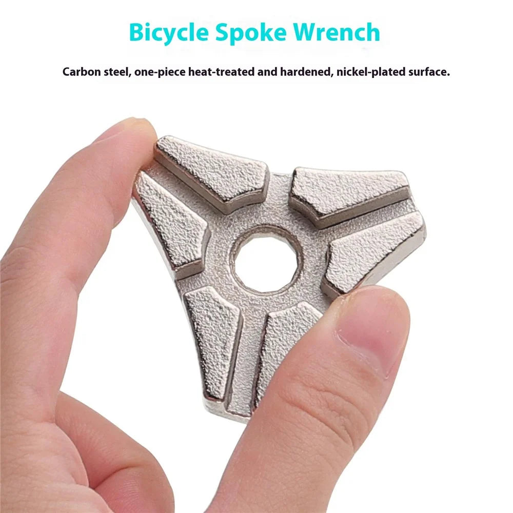 103409-1 Bicycle Spoke Wrench 6 Sizes Triangular Carbon Steel Bike Wheel Truing Repair Tool - 6