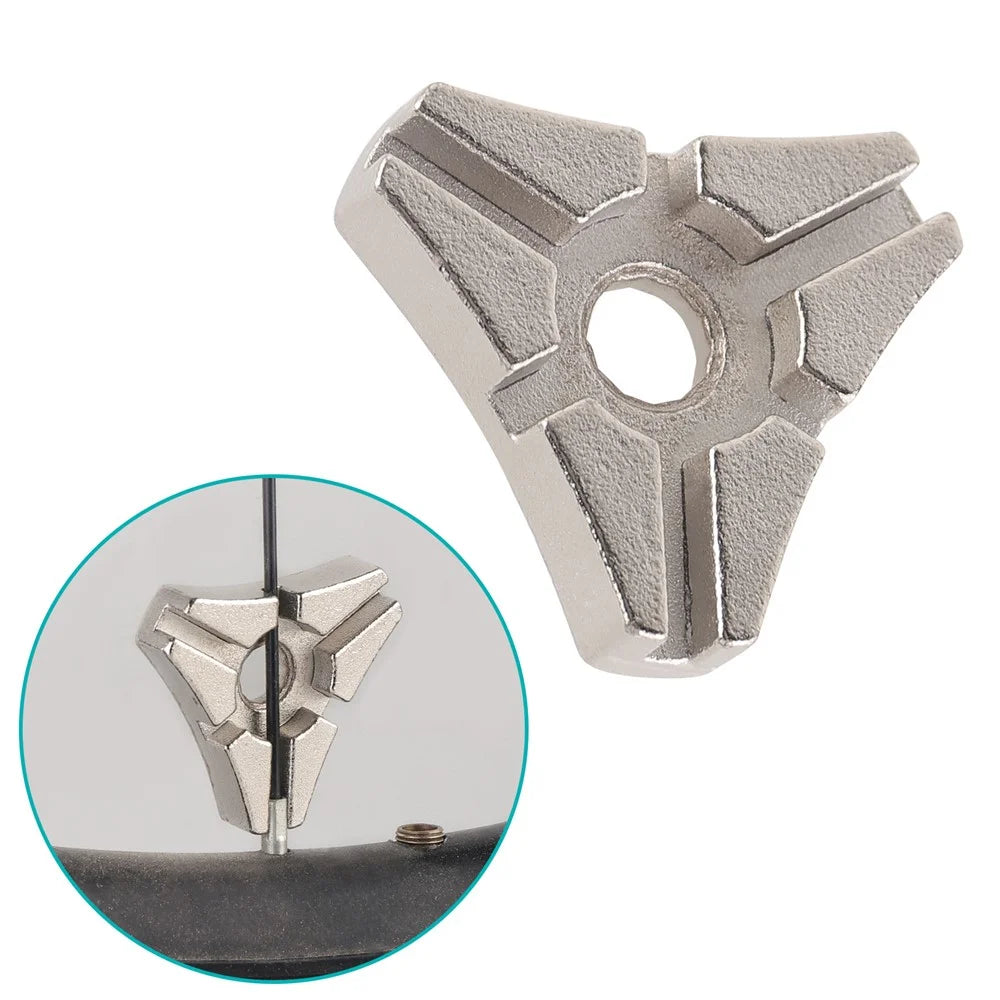103409-1 Bicycle Spoke Wrench 6 Sizes Triangular Carbon Steel Bike Wheel Truing Repair Tool - 7