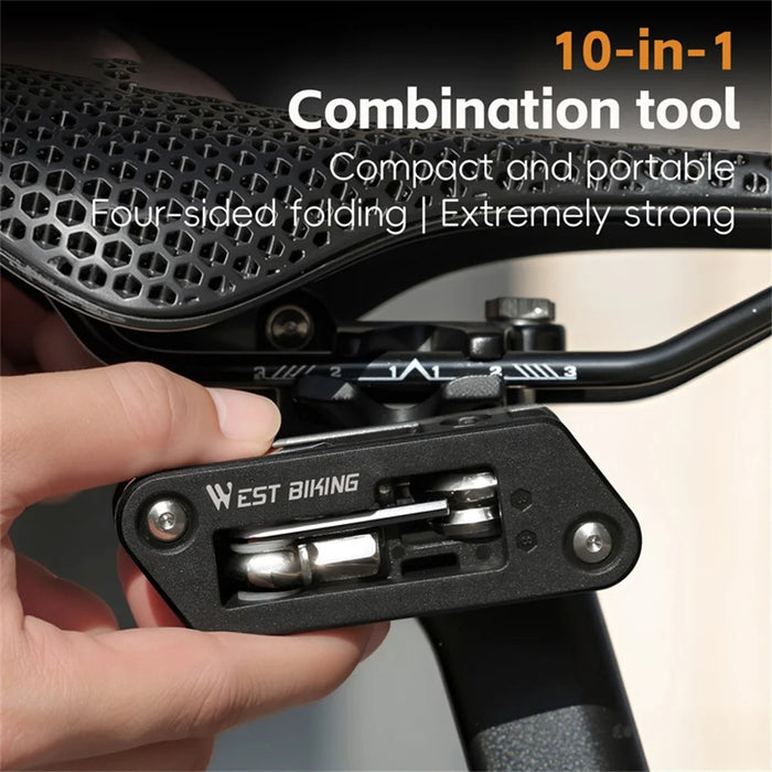 WEST BIKING YP0719488 10 in 1 Multitool for Bicycle Repair Kit Portable Screwdriver Hex Wrench Cycling Equipment - 3