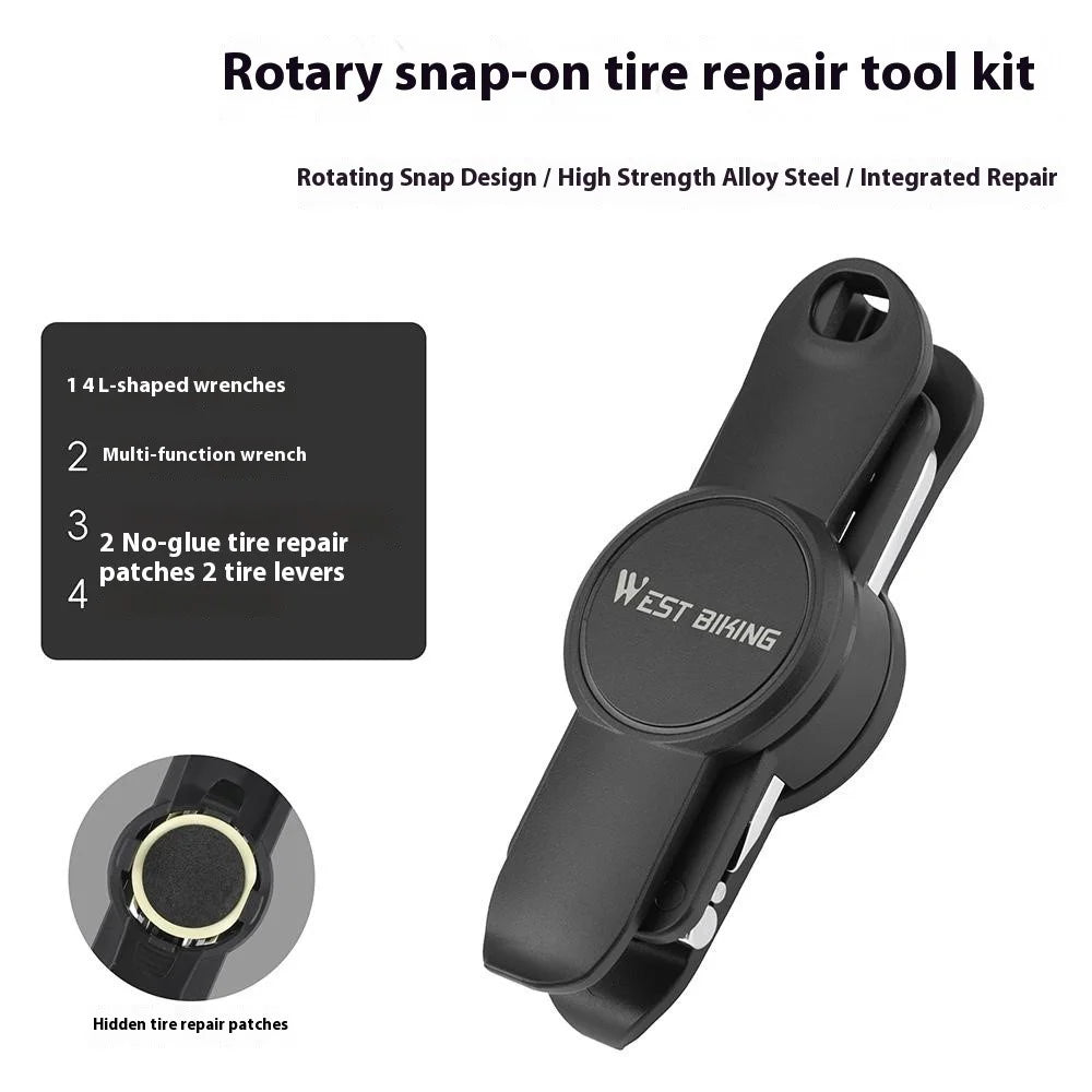 WEST BIKING YP0719487 Multi-Function Bike Repair Tool Set Hexagon Wrench Spoke Wrench for Bicycle / Electric Bike / Motorcycle - 2