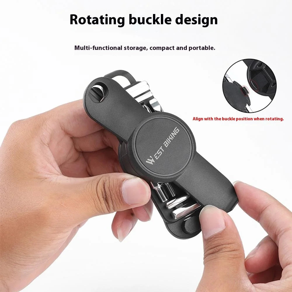 WEST BIKING YP0719487 Multi-Function Bike Repair Tool Set Hexagon Wrench Spoke Wrench for Bicycle / Electric Bike / Motorcycle - 7