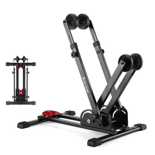 WEST BIKING YP0723031 3 in 1 L-Shaped Bike Stand Carbon Steel Adjustable Floor Parking Rack for Mountain Bicycle - 1