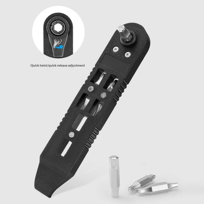 ROCKBROS 430002001 Multifunctional Tire Lever Bicycle Repair Tool Ratchet Wrench for Mountain Road Bike - 5