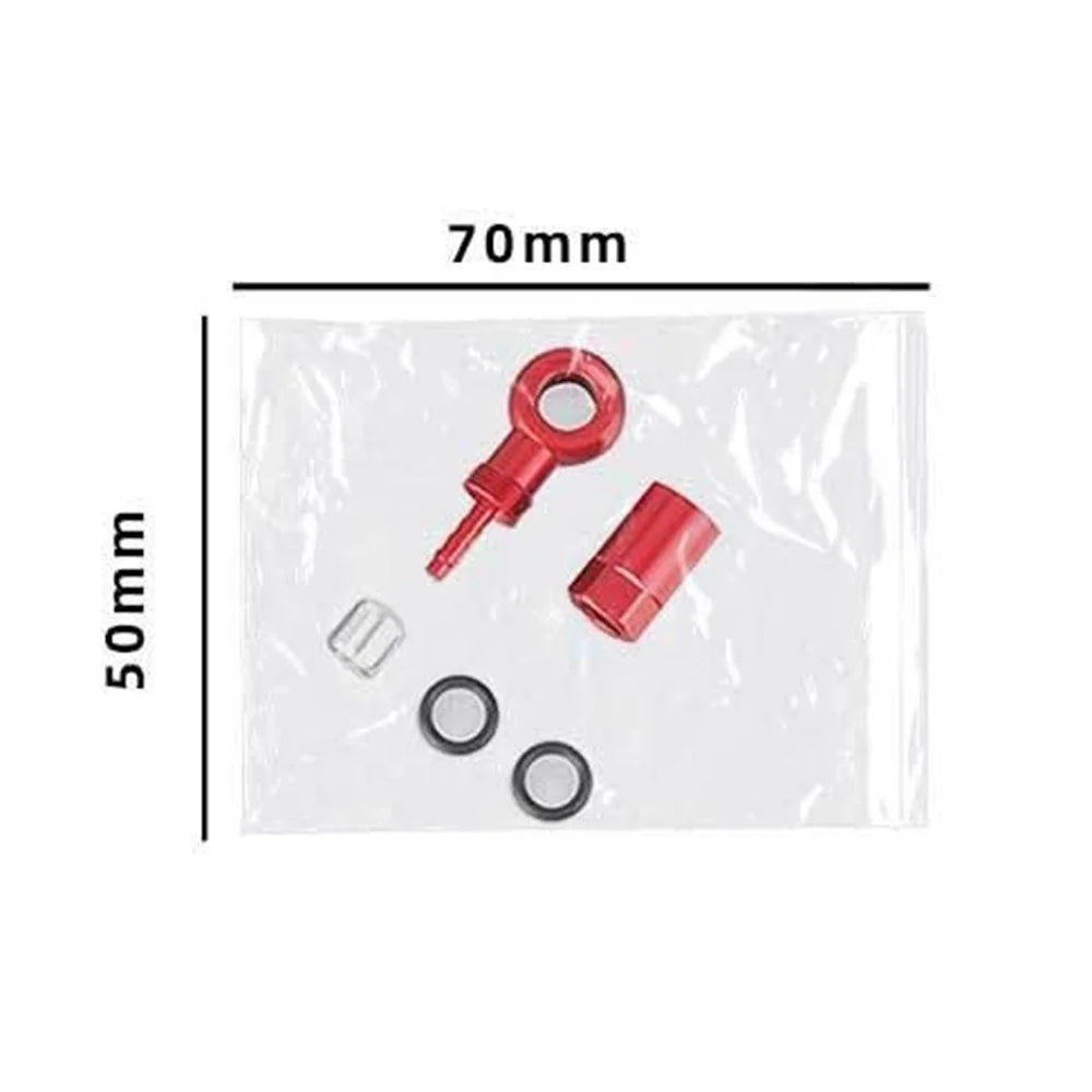 ENLEE E511 Bike Hydraulic Disc Brake Hose Connector Kit Olive Barb Set Bicycle Modification Accessory for SLX XT XTR - Black - 7