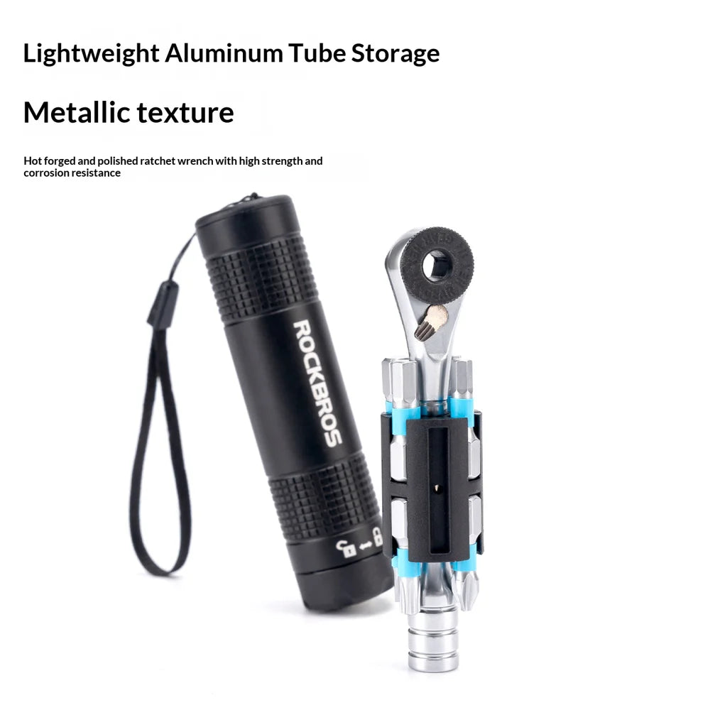 ROCKBROS TG-8601 Portable Ratchet Wrench Set with 8 Bits for Bike Repair Magnetic Hex Tool Kit - 3